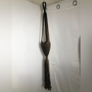 - Brown Macrame Plant Hanger. 49” Long. Like New.